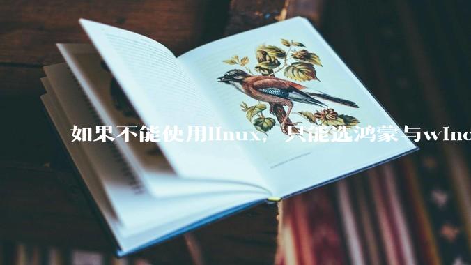 如果不能使用linux，只能选鸿蒙与windows，你会选哪个？