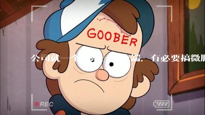 公司就一个后端一个前端，有必要搞微服务吗？