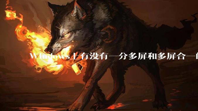 Windows上有没有一分多屏和多屏合一的软件？